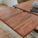 SAM_NEU-Esszimmer-Baumkante-Tische-Norina-mit_Ansteckplatte-nougat-schwarz-180260×90-Norina_nougat_schwarz_05-28
