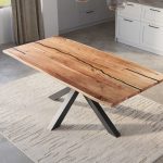 SAM_NEU-Esszimmer-Baumkante-Tische-Polly-Natur-Spider-schwarz-200-BKT_Polly_Akazie_natur_resin_200_Spider_schwarz_neu_05