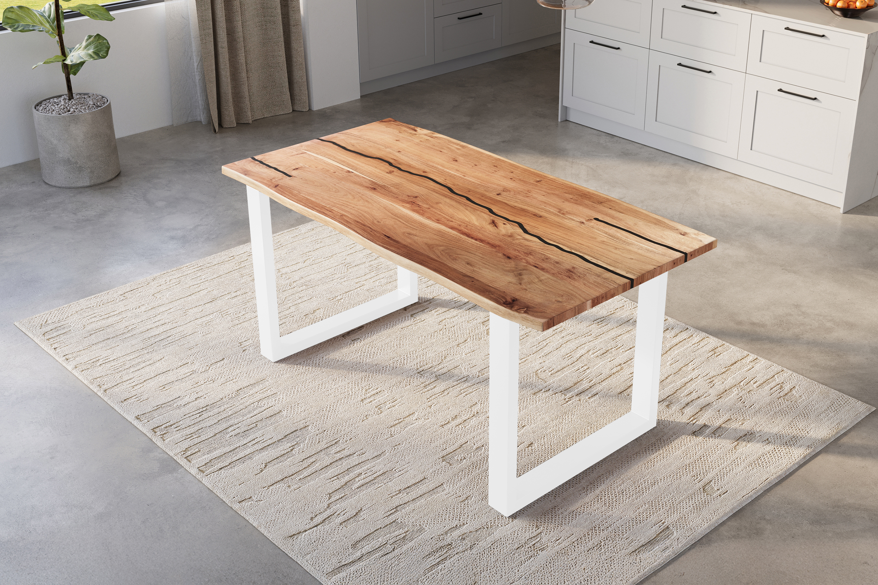 SAM_NEU-Esszimmer-Baumkante-Tische-Polly-Natur-U-Form-weiss-140-BKT_Polly_Akazie_natur_resin_140_U_weiss_neu_05-40