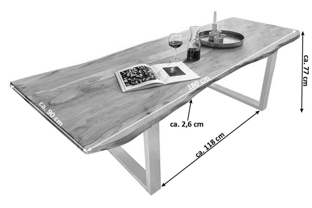 SAM_NEU-Esszimmer-Baumkante-Tische-Quinn-natur-silber-180-Quinn_GroC39F_Natur_Silber_MaC39Fangaben_180