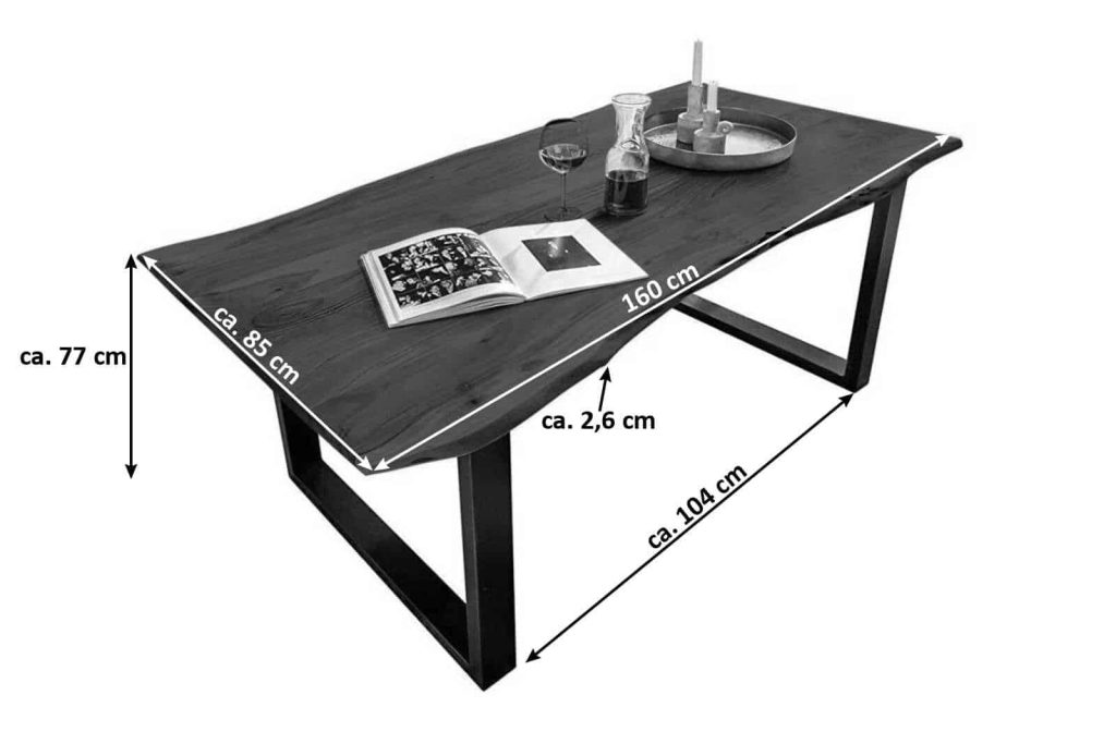 SAM_NEU-Esszimmer-Baumkante-Tische-Quinn-nussbaum-schwarz-160-Quinn_Mittel_Nuss_Schwarz_MaC39Fangaben_160