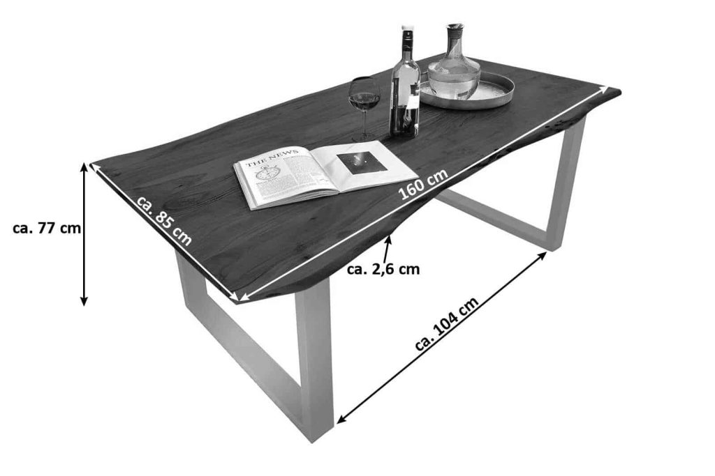 SAM_NEU-Esszimmer-Baumkante-Tische-Quinn-nussbaum-silber-160-Quinn_Mittel_Nuss_Silber_MaC39Fangaben_160