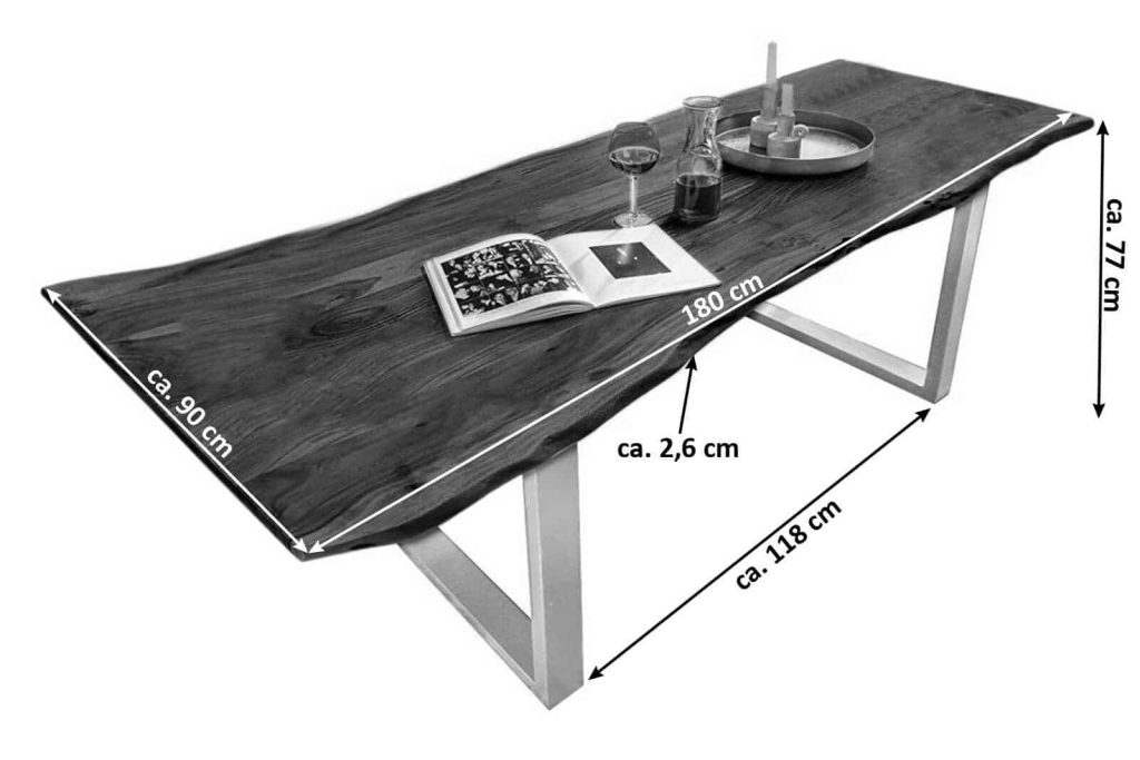 SAM_NEU-Esszimmer-Baumkante-Tische-Quinn-nussbaum-silber-180-Quinn_GroC39F_Nuss_Silber_MaC39Fangaben_180