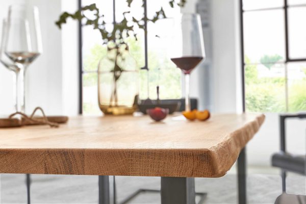SAM NEU Esszimmer Baumkante Tische Seattle Serra schwarz 160 Seattle 160 sw 03