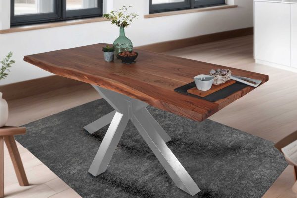 SAM NEU Esszimmer Baumkante Tische Tim silber nuss 240 BKT Tim nussbaum 01 scaled