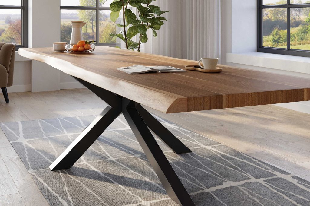 SAM_NEU-Esszimmer-Baumkante-Tische-Titan-Natur-Spider-Schwarz-300×110-ML_Titan_300_natur_Spider_schwarz_04