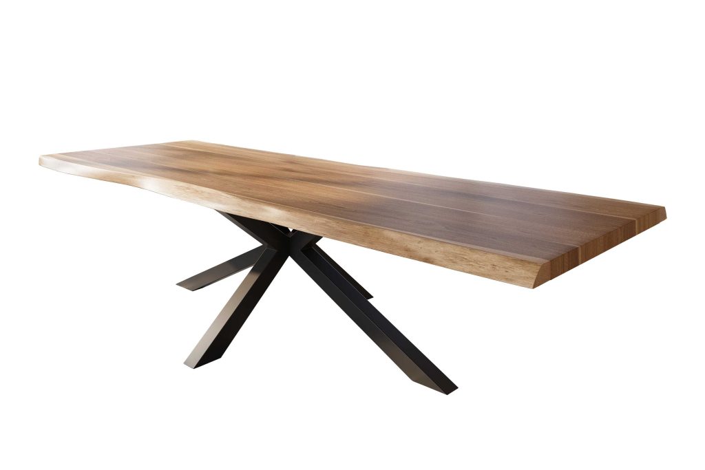 SAM_NEU-Esszimmer-Baumkante-Tische-Titan-Natur-Spider-Schwarz-350×120-ML_Titan_350x120_natur_Spider_schwarz_01
