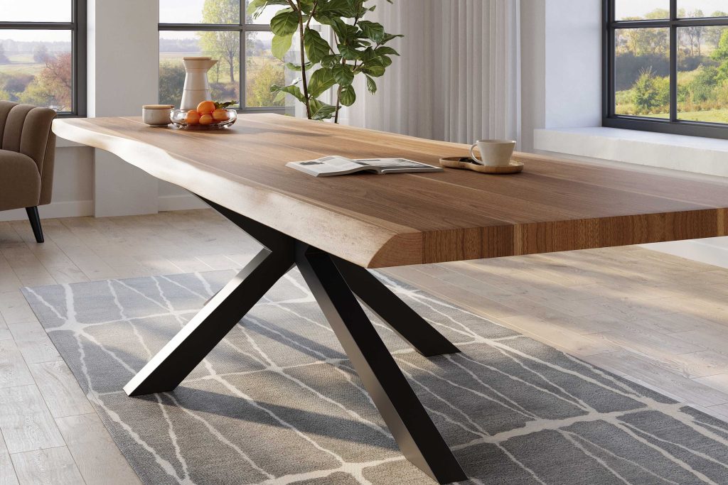 SAM_NEU-Esszimmer-Baumkante-Tische-Titan-Natur-Spider-Schwarz-350×120-ML_Titan_350x120_natur_Spider_schwarz_04