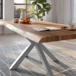 SAM_NEU-Esszimmer-Baumkante-Tische-Titan-Natur-Spider-Silber-240×110-ML_Titan_240_natur_Spider_silber_04