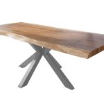 SAM_NEU-Esszimmer-Baumkante-Tische-Titan-Natur-Spider-Silber-240×120-ML_Titan_240x120_natur_Spider_silber_01