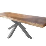 SAM_NEU-Esszimmer-Baumkante-Tische-Titan-Natur-Spider-Silber-260×120-ML_Titan_260x120_natur_Spider_silber_01