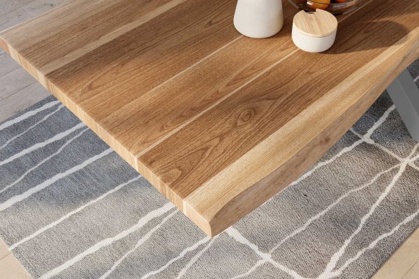 SAM NEU Esszimmer Baumkante Tische Titan Natur Spider Silber 280x120 ML Titan 280x120 natur Spider silber 03 scaled
