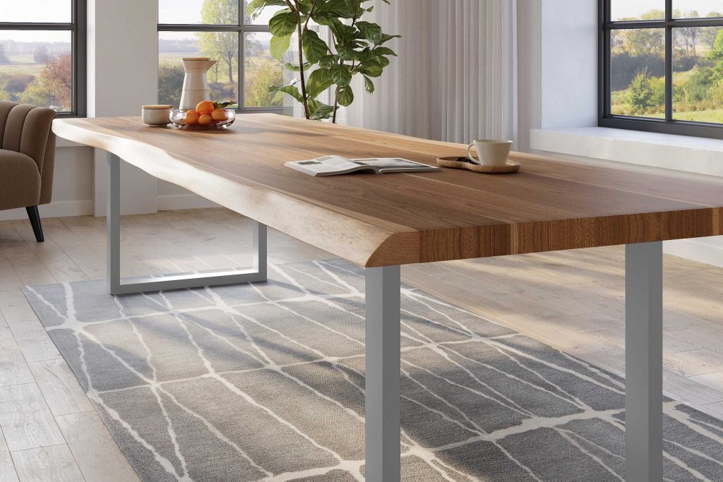 SAM_NEU-Esszimmer-Baumkante-Tische-Titan-Natur-U-Gestell-Silber-350×120-ML_Titan_350x120_natur_U_silber_04