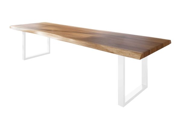 SAM NEU Esszimmer Baumkante Tische Titan Natur U Gestell WeiC39F 300x110 BKT Titan natur 02 scaled