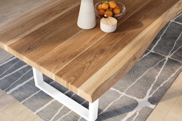 SAM NEU Esszimmer Baumkante Tische Titan Natur U Gestell WeiC39F 350x120 ML Titan 350x120 natur U weiC39F 03 scaled