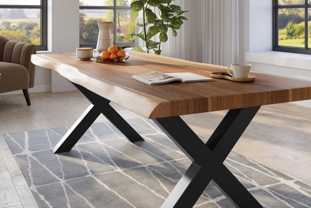 SAM_NEU-Esszimmer-Baumkante-Tische-Titan-Natur-X-Gestell-Schwarz-240×110-ML_Titan_240_natur_X_schwarz_04
