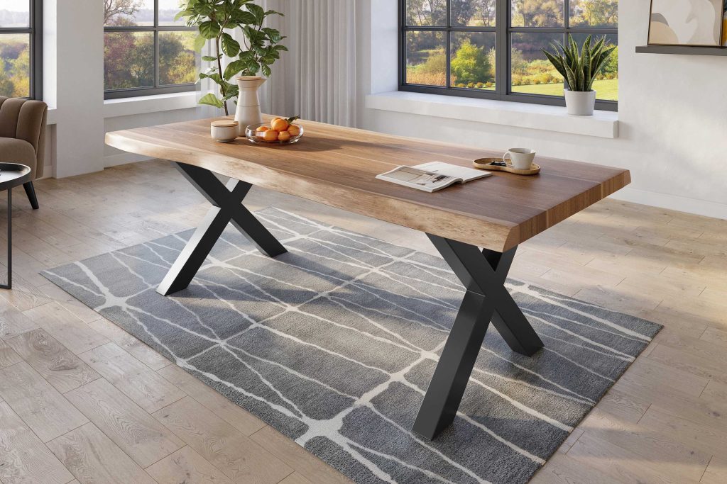 SAM_NEU-Esszimmer-Baumkante-Tische-Titan-Natur-X-Gestell-Schwarz-240×120-ML_Titan_240x120_natur_X_schwarz_02