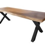 SAM_NEU-Esszimmer-Baumkante-Tische-Titan-Natur-X-Gestell-Schwarz-260×110-ML_Titan_260_natur_X_schwarz_01