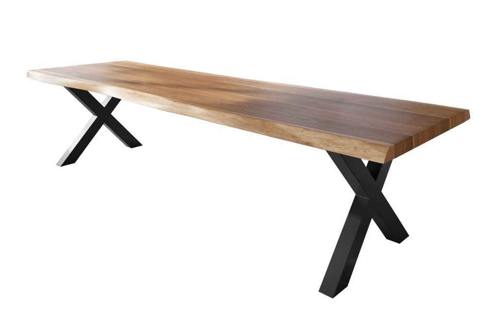 SAM_NEU-Esszimmer-Baumkante-Tische-Titan-Natur-X-Gestell-Schwarz-300×110-ML_Titan_300_natur_X_schwarz_01