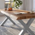 SAM_NEU-Esszimmer-Baumkante-Tische-Titan-Natur-X-Gestell-Silber-220×110-ML_Titan_220_natur_X_silber_04