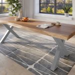 SAM_NEU-Esszimmer-Baumkante-Tische-Titan-Natur-X-Gestell-Silber-260×120-ML_Titan_260_natur_X_silber_02