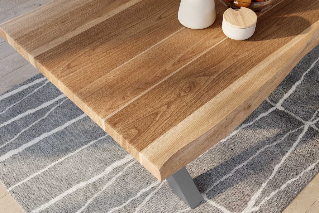 SAM_NEU-Esszimmer-Baumkante-Tische-Titan-Natur-X-Gestell-Silber-280×110-ML_Titan_280_natur_X_silber_03