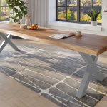 SAM_NEU-Esszimmer-Baumkante-Tische-Titan-Natur-X-Gestell-Silber-300×120-ML_Titan_300_natur_X_silber_02