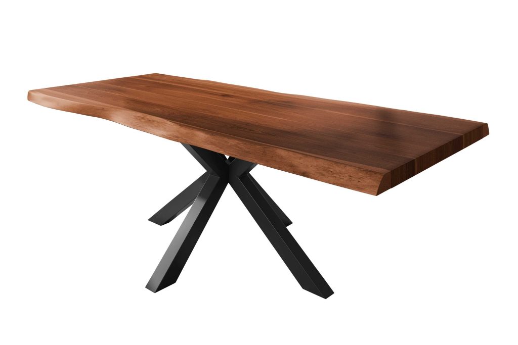 SAM_NEU-Esszimmer-Baumkante-Tische-Titan-Nuss-Spider-Schwarz-240×120-ML_Titan_240_nuss_Spider_schwarz_01