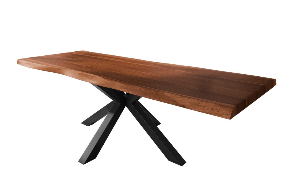 SAM_NEU-Esszimmer-Baumkante-Tische-Titan-Nuss-Spider-Schwarz-260×120-ML_Titan_260_nuss_Spider_schwarz_01