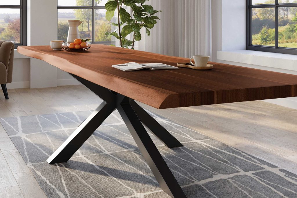 SAM_NEU-Esszimmer-Baumkante-Tische-Titan-Nuss-Spider-Schwarz-300×120-ML_Titan_300_nuss_Spider_schwarz_04