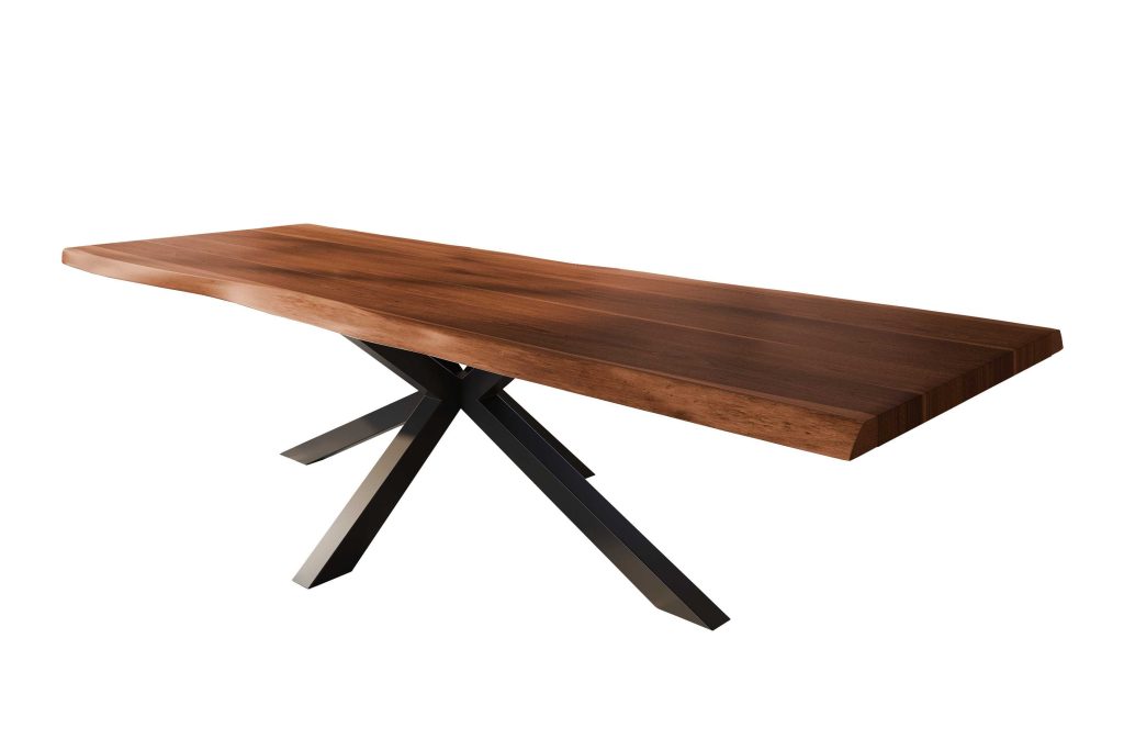 SAM_NEU-Esszimmer-Baumkante-Tische-Titan-Nuss-Spider-Schwarz-400×120-ML_Titan_400_nuss_Spider_schwarz_01