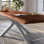 SAM_NEU-Esszimmer-Baumkante-Tische-Titan-Nuss-Spider-Silber-300×110-ML_Titan_300_nuss_Spider_silber_04