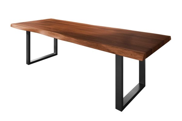 SAM NEU Esszimmer Baumkante Tische Titan Nuss U Gestell Schwarz 280x110 BKT Titan nussbaum 02 scaled