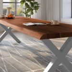 SAM_NEU-Esszimmer-Baumkante-Tische-Titan-Nuss-X-Gestell-Silber-300×120-ML_Titan_300_nuss_X_silber_04