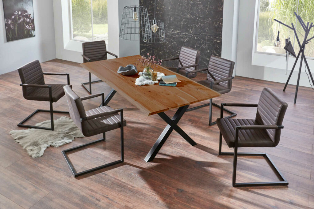 SAM_NEU-Esszimmer-Baumkante-Tische-Xaver-Nussbaum-Schwarz-260-Xaver_260_nuss_schwarz_07