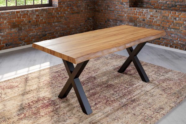 SAM NEU Esszimmer Baumkante Tische Xerez natur schwarz 220 Xerez natur 1