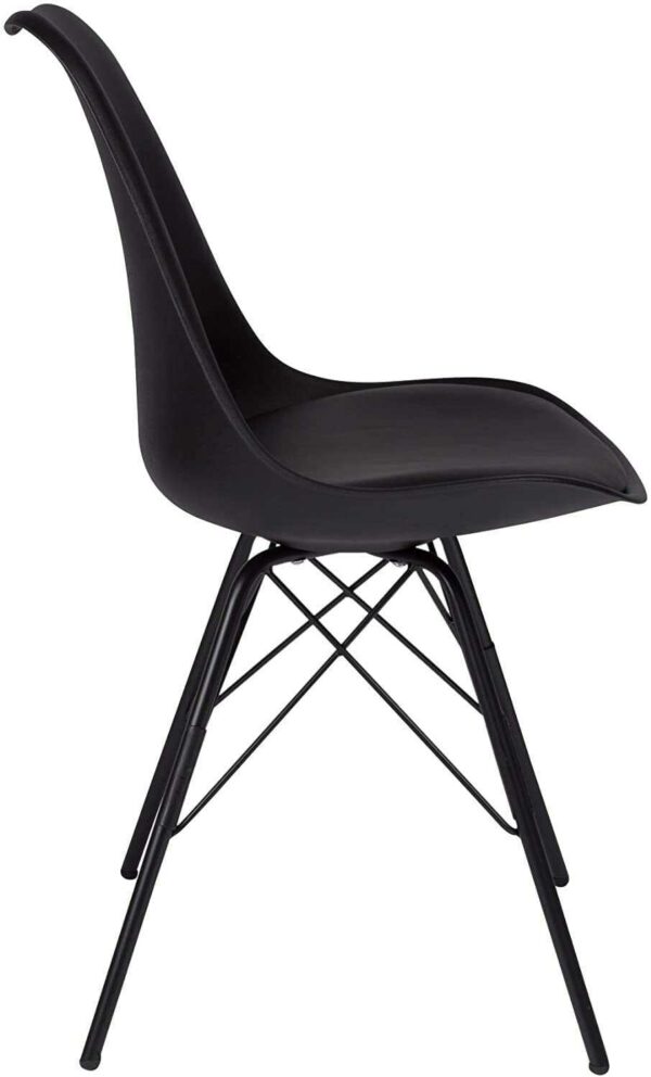 Baumkanten Essgruppe Akazie nussbaum 240 cm A-Gestell schwarz 11tlg. ADELAIDE