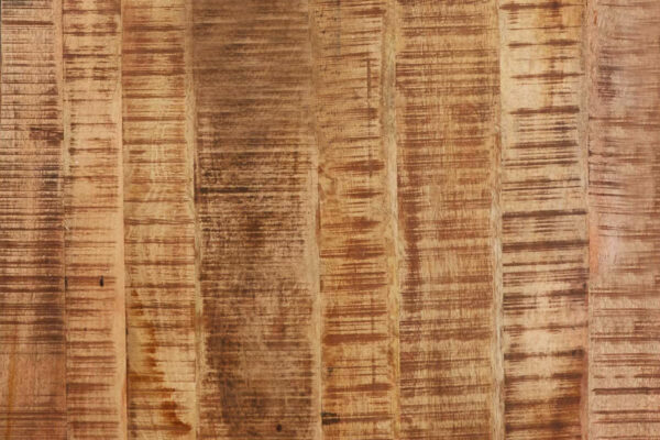 Baumkanten Essgruppe Mangoholz massiv 160 V-Gestell schwarz 7tlg. DORA