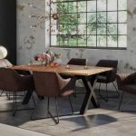 SAM_NEU-Esszimmer-Baumkante-Tischgruppen-Dora-Dora_Kirin-X-Gestell-schwarz-140-TG_Dora_X_schwarz_01