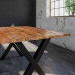SAM_NEU-Esszimmer-Baumkante-Tischgruppen-Dora-Dora_Kirin-X-Gestell-schwarz-140-TG_Dora_X_schwarz_04