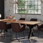 SAM_NEU-Esszimmer-Baumkante-Tischgruppen-Dora-Dora_Kirin-X-Gestell-schwarz-180-TG_Dora_Kirin_X_schwarz_180_01