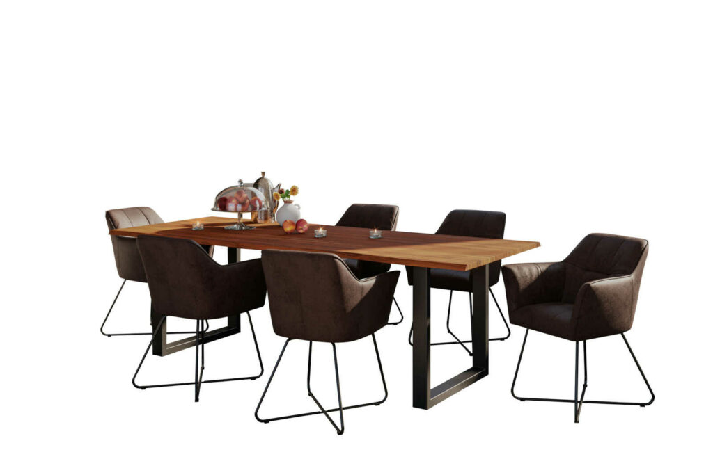 SAM_NEU-Esszimmer-Baumkante-Tischgruppen-Laurina-nougat-160-Laurina_TG_160_nougat_07