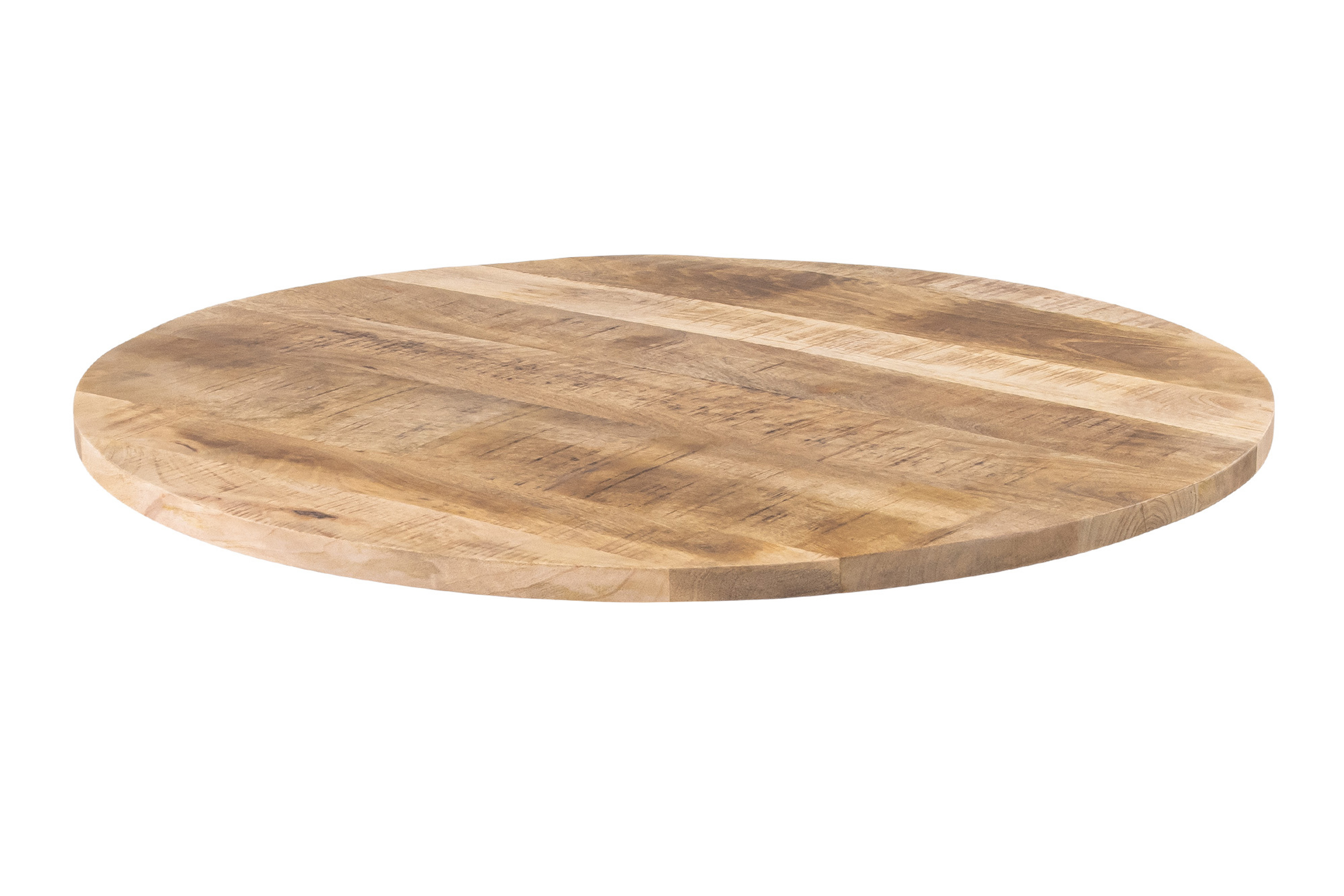 Tischplatte runde Form 50 x 50 cm Mangoholz massiv EMILIO
