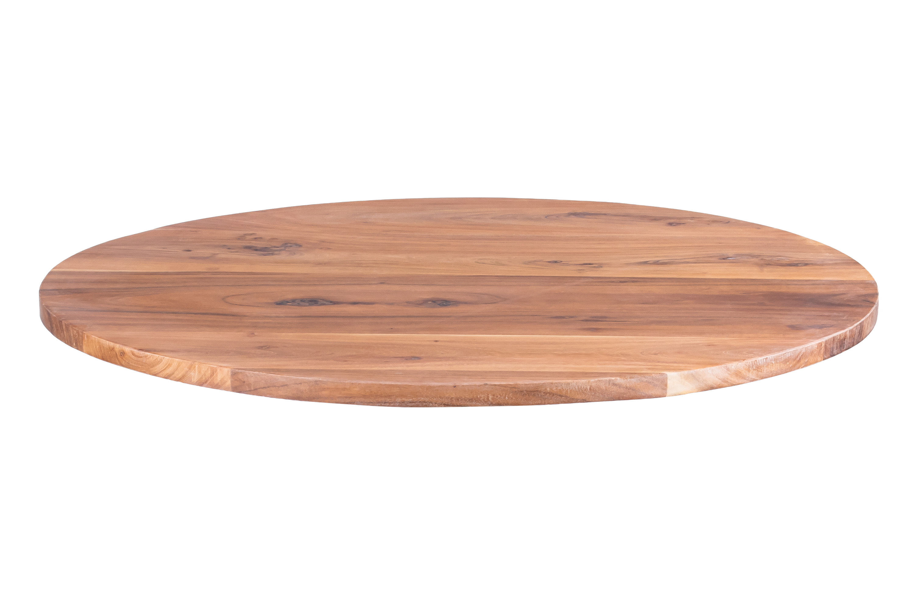 Tischplatte runde Form 70 x 70 cm Akazie natur massiv EMILIO