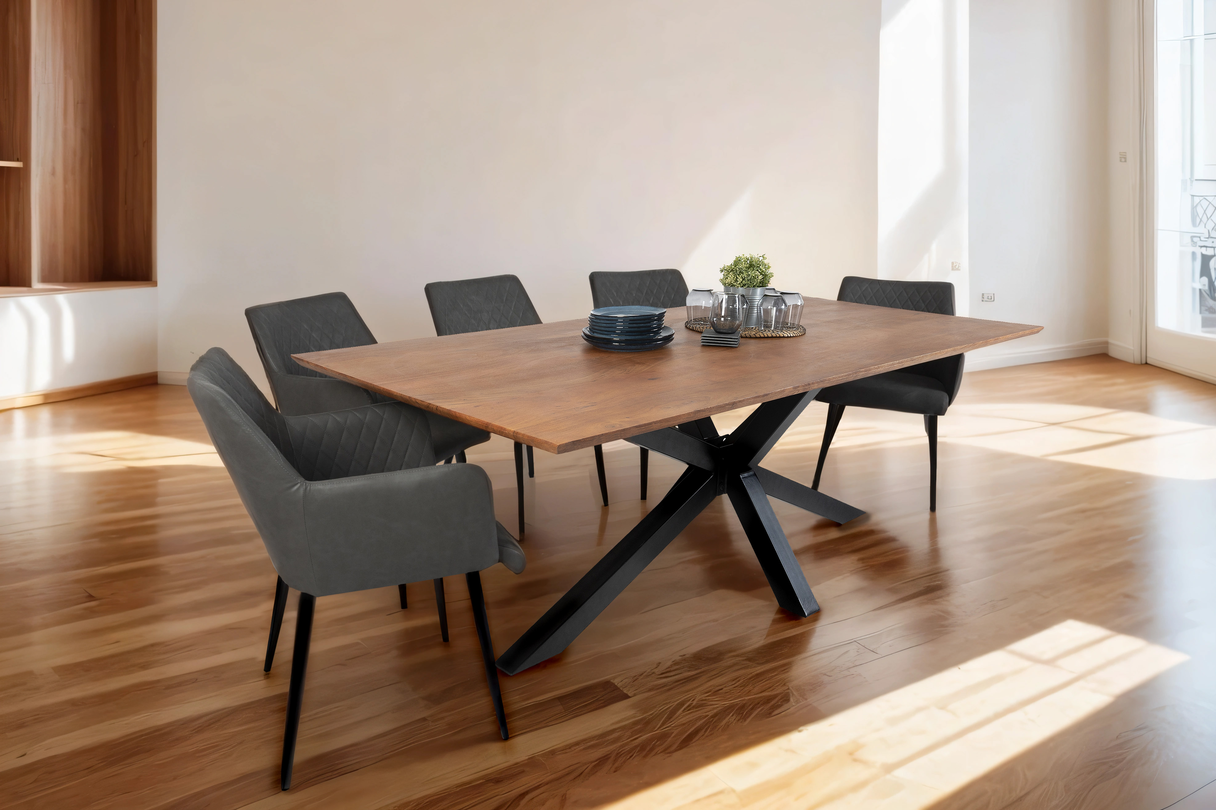 SAM_NEU-Esszimmer-Esszimmertische-Abby_Schweizerkante-nuss-240-Bk_Abby_Schweizer_240_Nuss_Spider_02