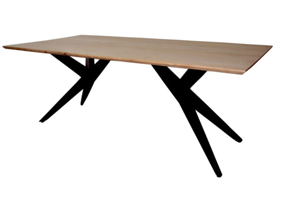 Esstisch Akazienholz massiv Airloft-Gestell schwarz 220 x 100 cm HEIDI