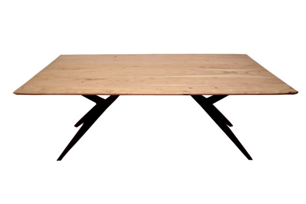 Esstisch Akazienholz massiv Airloft-Gestell schwarz 220 x 100 cm HEIDI