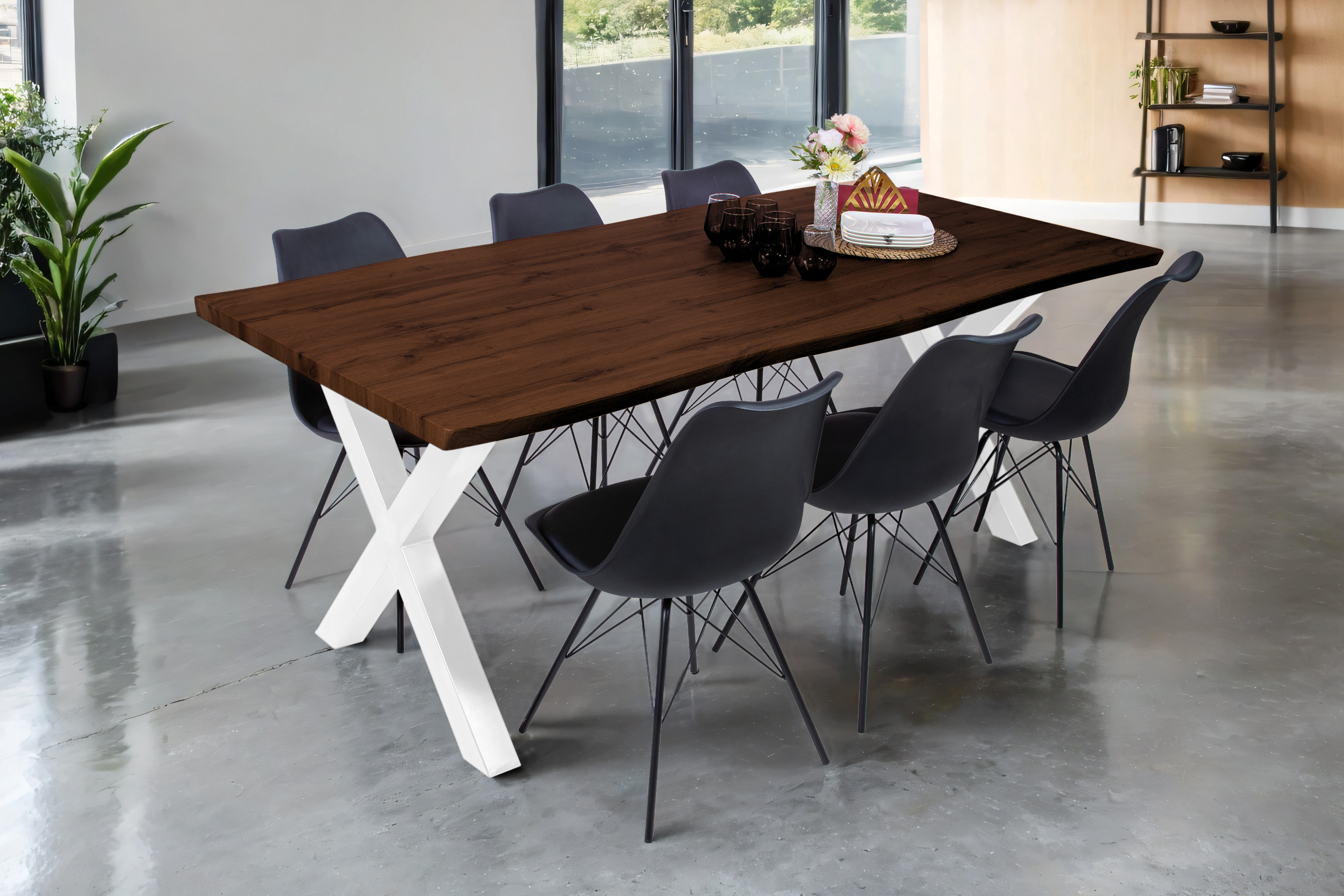 SAM_NEU-Esszimmer-Esszimmertische-Josy-BKT-x_gestell-weiss-200-Nuss-BKT_Josy_04-16