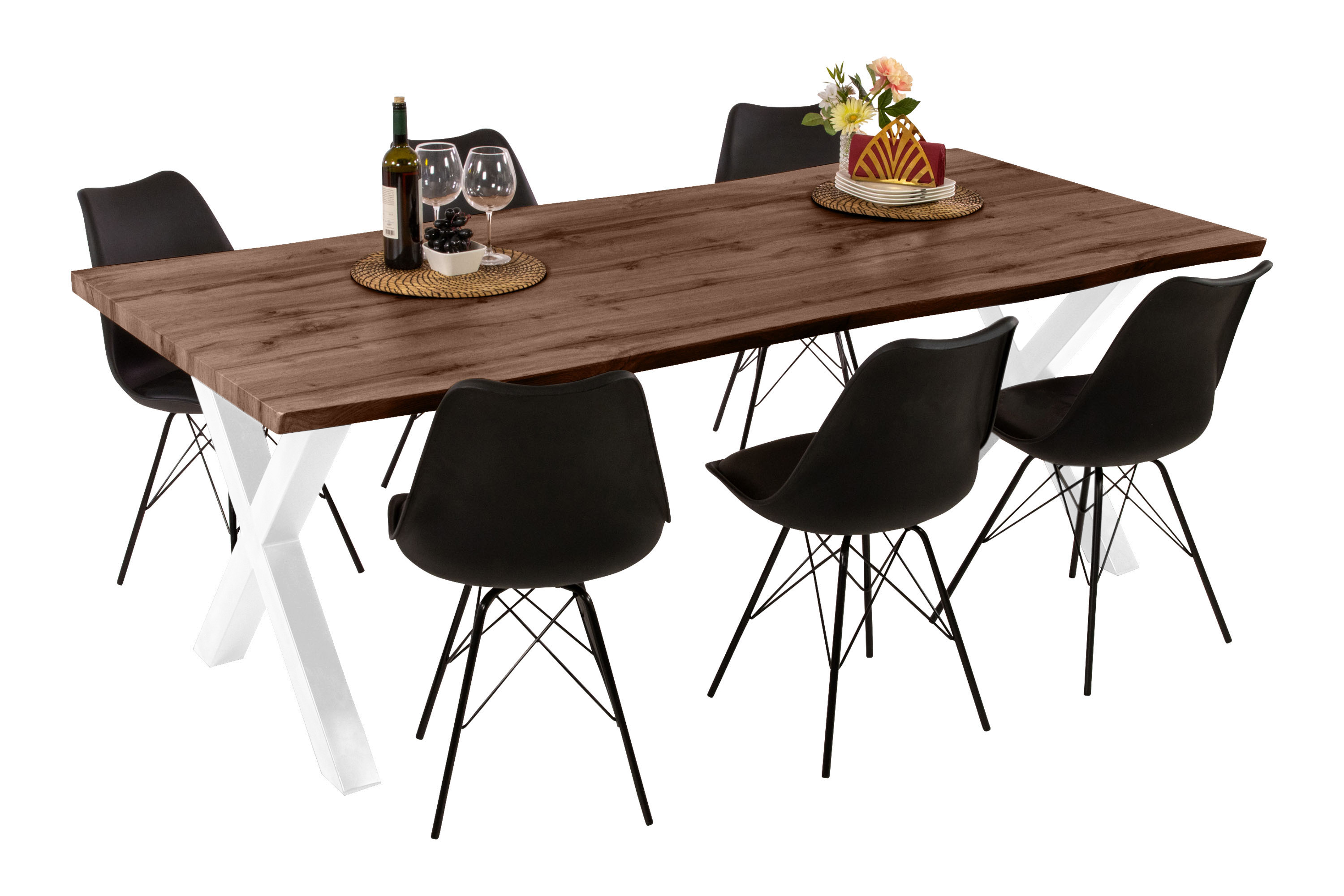 SAM_NEU-Esszimmer-Esszimmertische-Josy-X-Weiss-Nuss-240-Josy_Nuss_240_X_weiss_04-2