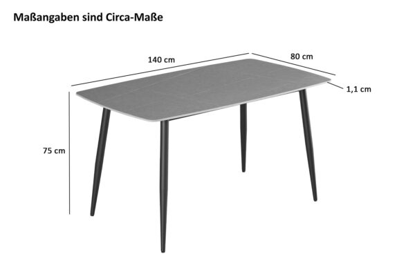 SAM NEU Esszimmer Esszimmertische Keramiktische Napoli 140 BKT Napoli 140 03 scaled